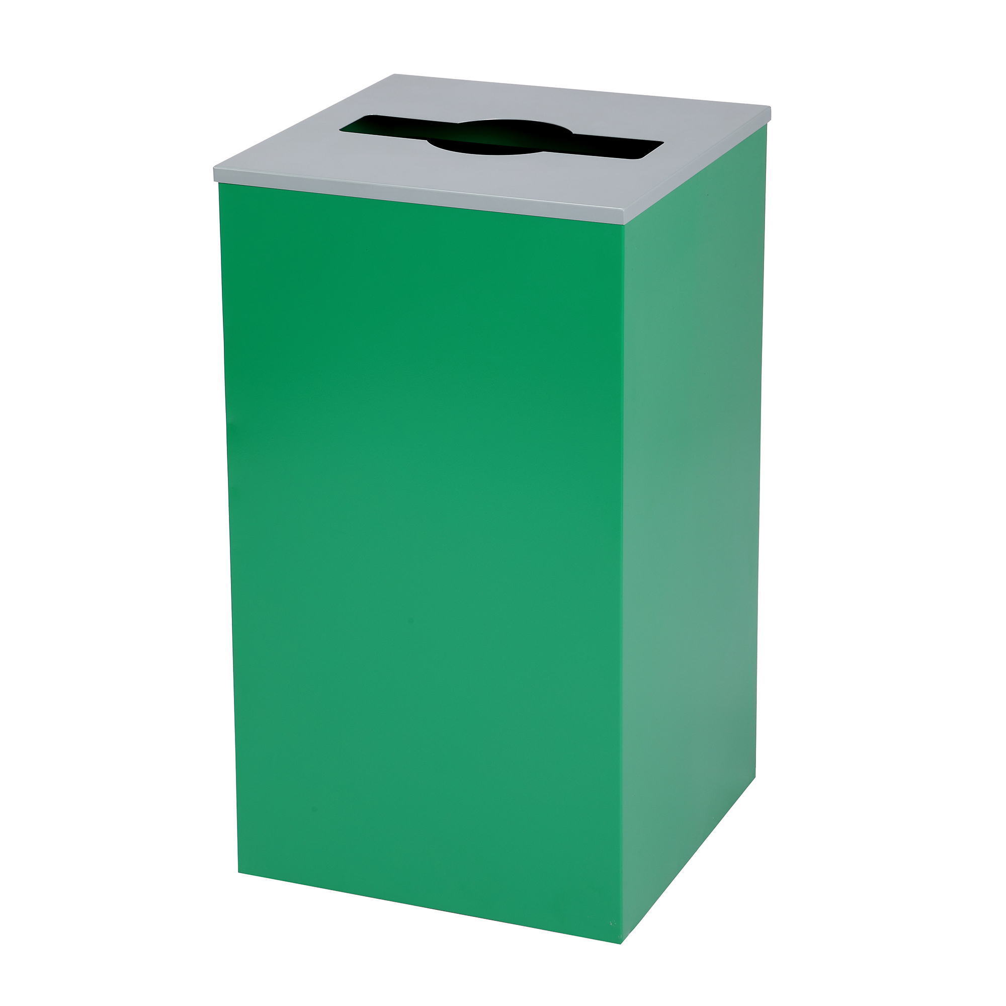 Alpine, 29-Gallon Square Metal Trash Can, Green Bin, Capacity 29 Gal, Model# ALP4450-KIT-GRN-M